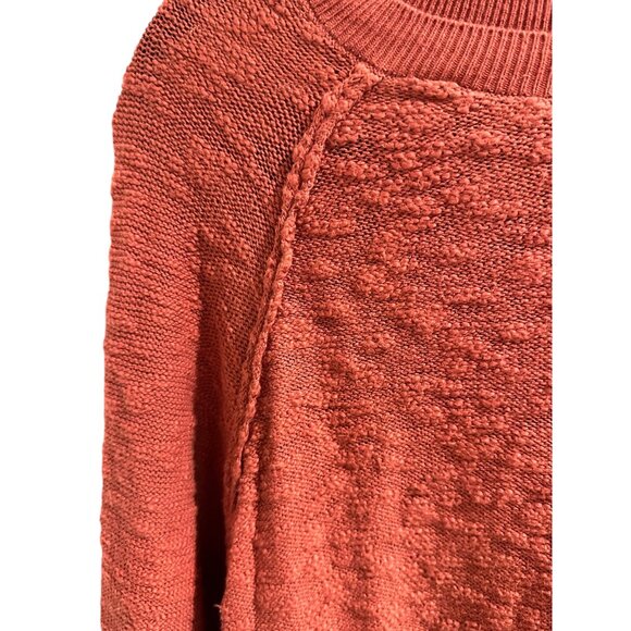 ✌️ 2/$40 ✌️ Rust Textured Sweater Medium By Dress Forum Long Sleeve - Picture 4 of 7